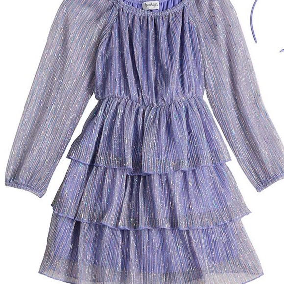 Speechless Blue and Iridescent Kids Dress - Picture 16 of 16